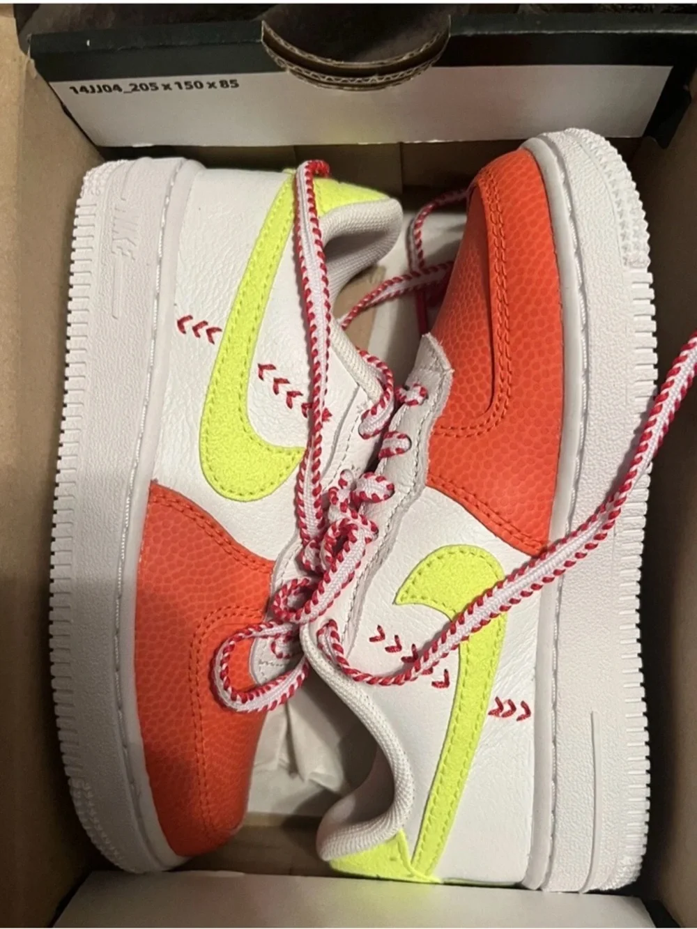 Nike Air Force 1 Low LV8 SPRB 'White Volt Orange Sz 13C unisex